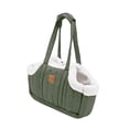 thumbnail image 4 of Bolsa de transporte para gatos gruesa de invierno, bolsa de viaje para gatitos, resistente, para exteriores, para gatos pequeños y medianos, animales verde, 4 of 8