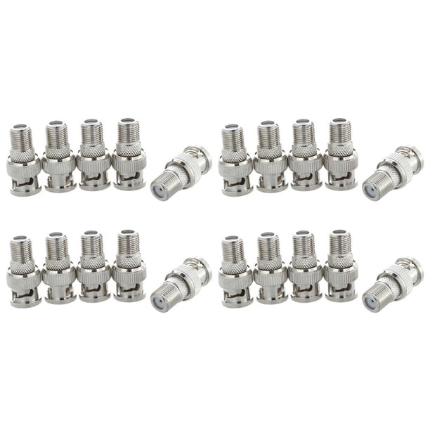 20Pcs Adaptador de Conectador Coaxial de Enchufe de BNC de Macho A F Hembra para Camara Del CCTV