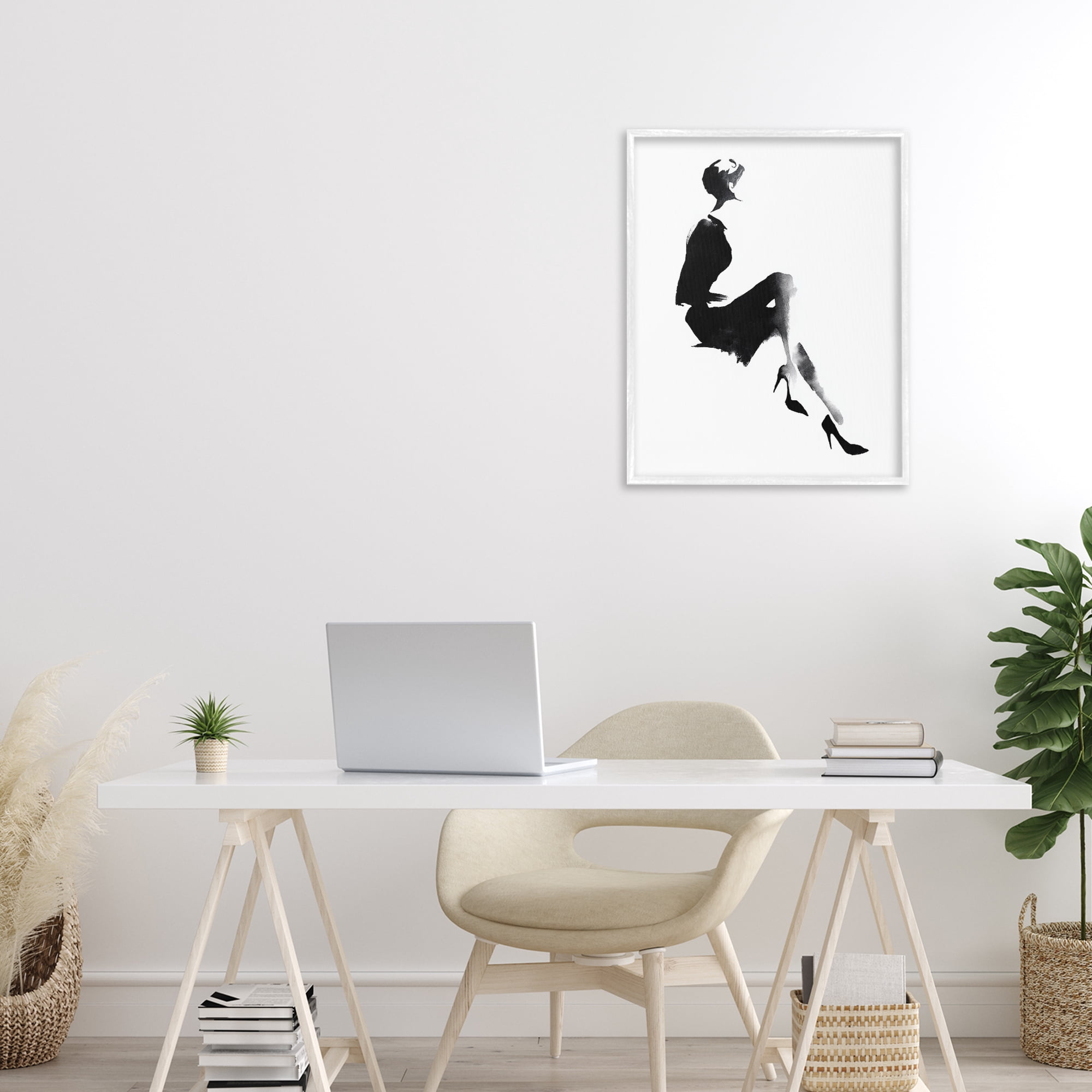 Stupell Industries Chic Silhouette Noir White Framed Giclee Art, design by Svetlana Aleynikova