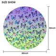thumbnail image 6 of Gradient Color Butterfly Pattern Round Tablecloth 60"x60",Wrinkle Wipeable Table Cloth for Kitchen Dining Room Picnic Patio Party, 6 of 6