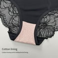 thumbnail image 5 of Bigersell Cotton Underwear for Women Seamless Clearance Ladies Panties Thong Panty Style P-1516 Nylon Brief Panties Cotton Thongs Briefs Mid Waist Women's Briefs Black M, 5 of 8