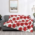 thumbnail image 2 of Yiaed Hand Drawn Tomatoes Print Blanket Throw Blanket Soft Cozy Flannel Blanket for Home Bed Sofa Couch Chair-50"x40", 2 of 6