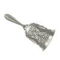 thumbnail image 4 of Hand Ring Bell, Floral Carving Loudly Sound Hand Bell Silver Vintage Style Rustproof  For Training Pets, 4 of 8