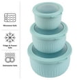 thumbnail image 2 of Classic Cuisine Set of 3 Microwave and Freezer Safe Bowls with Lids, Teal, 2 of 6