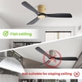 thumbnail image 4 of Sofucor 52" Flush Mount Modern Ceiling Fan with LED Lights and Remote Control, 4 of 7