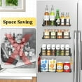 thumbnail image 4 of 2 Pack Magnetic Spice Rack for Refrigerator and Oven, Magnetic Fridge Organizers and Storage Metal Black, Strong Magnets Shelf Seasoning Organizer Gadgets, 4 of 7