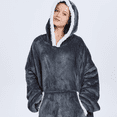 thumbnail image 7 of ABOYIART Unisex Wearable Hoodie Blanket, Oversized Ultra Soft Flannel, Large Pockets, Warm Winter Christmas Gift, Cozy Loungewear (Long Available), 7 of 7