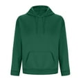 thumbnail image 5 of Mens Hoodies Fall Fleece Lined Plain Hooded Sweatshirts Crew Neck Pullover with Pockets Drawstring Work Wear Sweaters Solid Color Hoody Long Sleeve Tops Sportswear Hoodie for Men, 5 of 6