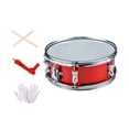 thumbnail image 3 of 14 en Snare Drum Instrumentos musicales profesionales con guantes Instrumento de percusión Baterías musicales para adultos Niños Regalos de vacaciones Rojo 14 pulgadas, 3 of 8