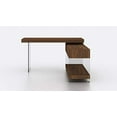 thumbnail image 3 of J & M Furniture 178852-D Elm Desk - White High Gloss & Walnut Veneer, 3 of 4