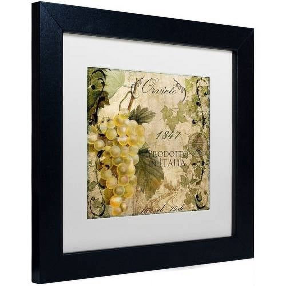 Trademark Fine Art "Vino Italiano IV" Canvas Art by Color Bakery White Matte, Black Frame