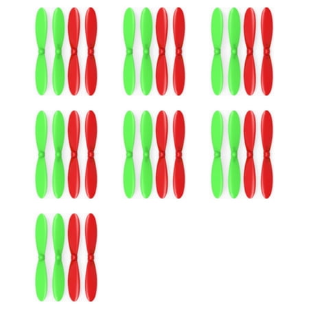 HobbyFlip Green Red Propeller Blades Propellers Props Compatible with Hubsan X4 H107 7 Pack