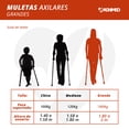 thumbnail image 3 of Muletas Grandes de Aluminio Magnimed OA6925L Soportan hasta 100kg Axilares acojinados regatones antiderrapantes, 3 of 8