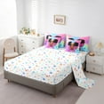 thumbnail image 5 of jejeloiu Cute Black Girly 7 Pieces Bedding Comforter Set,Fairy Tale Princess Full Bedding Set,Colorful Ombre Fitted Sheet Flat Sheet For Teens,Microfiber Bedroom Decor Reversible, 5 of 8