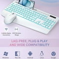 thumbnail image 2 of Wagpak Wireless Keyboard and Mouse Combo with 7 Color Backlit Palm Rest Phone Holder for PC, Laptop Black, 2 of 9