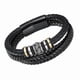 thumbnail image 5 of To My Son Love You Forever Bracelet, Braided Leather Bracelet For Men, Stainless Steel Personalized Engraved Bracelet, 5 of 5
