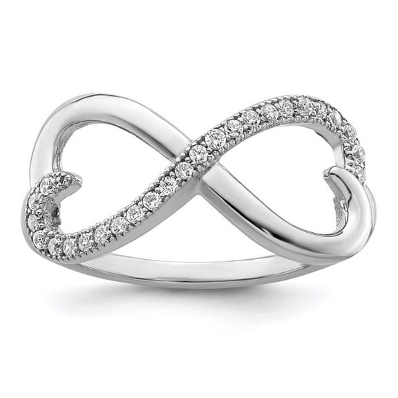 Sterling Silver & CZ Heart Ring