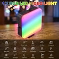 thumbnail image 4 of Full Color RGB LED Video Light 3000K-6000K Mini Fill Type-C Pocket Camera Hot Shoe Light,1 x RGB LED Video Light,Black, 4 of 8