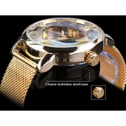 VIGOROSO Men's Mechanical Watch Handwind Mesh Stainless Steel Band Luxury Sports Watches