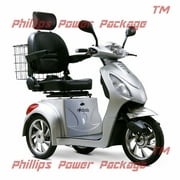 Ewheels - EW-36 Full-Sized Scooter - 3-Wheel - Silver - PHILLIPS POWER PACKAGE TM - $500 VALUE
