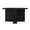 Black, variant on 3-in-1 Folding Dining Table with Wine Rack & Cup Holder – Drop Leaf Oval Kitchen Table with Lockable Casters – Space-Saving for Small Spaces