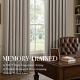 thumbnail image 5 of TURCURNO 40 Inch Wide 102 Inch Long Linen Curtains, Pinch Pleated Light Filtering Oatmeal Drapes, Neutral Flax Linen Curtains for Dining Room, 2 Panels, 5 of 7