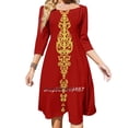 thumbnail image 2 of Rayures Marin avec Ancre Nœud Cœur Robe Évasée Design Mode Grande Taille Robe Ample Rayure Marin, 2 of 5