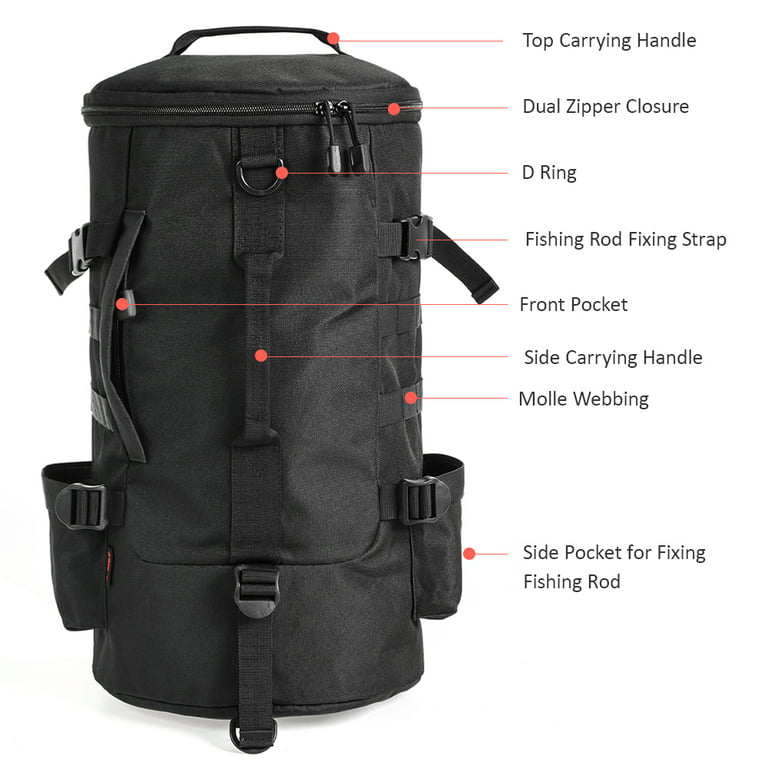 Multi-purpose Fishing Backpack Outdoor Travel Fishing Rod Reel Tackle Bag  Shoulder Bag Luggage Bag