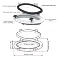 thumbnail image 4 of Scienceny Puerta de ojo de buey de barco Parte de ventanas profesionales Apertura Portlight Ventana de yate redondeada resistente para reemplazar Bombillas para automóviles Blanco Scienceny VI014974-01B, 4 of 6
