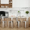 thumbnail image 5 of Andeworld Metal Bar Stools Set of 4 Bar Stools with Backs Counter Stools Counter Height Stools High Back Bar Chairs 24 Inch Rusty, 5 of 9