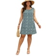 thumbnail image 7 of LANREMON Womens Dress Plus Size Summer Dresses Blueleaf Scoop Neck Sleeveless Sundresses Beach Vacation Dresses with Pockets XL, 7 of 7