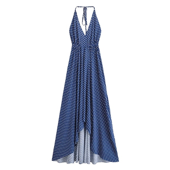Vintage Women Floral Print Open Back Sexy Beach Bohemian Maxi Dress Lady High-Low Tassel Strapless Vacation Summer Boho Dress