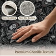 thumbnail image 6 of ODIKA 4'x6' Washable Area Rug Stain Resistant, Low Pile, Easy Care Skull Vintage Horror Damask Spooky Repeat Motif Gothic Ghost Refined Structured for Dorm Room, Small Living, 6 of 7