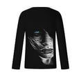 thumbnail image 4 of Lilgiuy New Fashion Men's Long Sleeve 3D Printing T-shirt Loose Round Neck Pullover Undercoat Top Blouses & Shirts for Bodybuilding Gym, 4 of 5