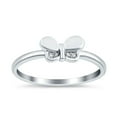 thumbnail image 2 of Simulated Cubic Zirconia Size-9 Butterfly Ring Round Shape 925 Sterling Silver, 2 of 7