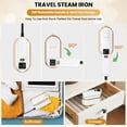 thumbnail image 6 of AUOSHI Handheld Travel Steamer for Clothes – 1300W Portable Garment Steamer, 180ml Large Tank, Fast Heat in 10s, Wrinkle Remover for Home, Office & Travel, 6 of 10