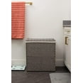 thumbnail image 4 of BIRDROCK HOME Divided Laundry Hamper with Lid - Grey - Double Sorter with Liner Bags - Large Collapsible Hampers - Foldable Bin - Synthetic PE Rattan - Hand Woven - Clothes Basket, 4 of 9
