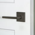 thumbnail image 2 of Viaggio Qadmil_Dd Quadrato Solid Brass Non-Turning Two-Sided Dummy Door Lever Set - Nickel, 2 of 7