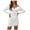 White, variant on LLYwey Wedding Guest Dresses Women Fashion One-Shoulder V-Neck Tight-Fitting Long-Sleeve Dress New Casual Dresses White M