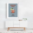 thumbnail image 2 of Moscow Mule - Manhattan New York Illustration Cocktail Kitchen Decor Typography Bar Vintage Quote Modern Art White Framed Wall Art Print 12 x 18 inches, 2 of 3