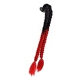 thumbnail image 4 of Trenzas para casco de motocicleta, coleta, decoración para el cabello, 55 cm, aptas para mujeres y hombres, color negro A-negro rojo, 4 of 7