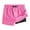 Hot Pink, variant on Plebaso Kids Beach Shorts Boys Girls 2 in 1 Lightweight Casual Shorts Elastic Waist Summer Vacation Shorts