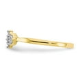 thumbnail image 4 of 10K Yellow Gold Ring Band Fashion Cubic Zirconia CZ White, Size 8, 4 of 5