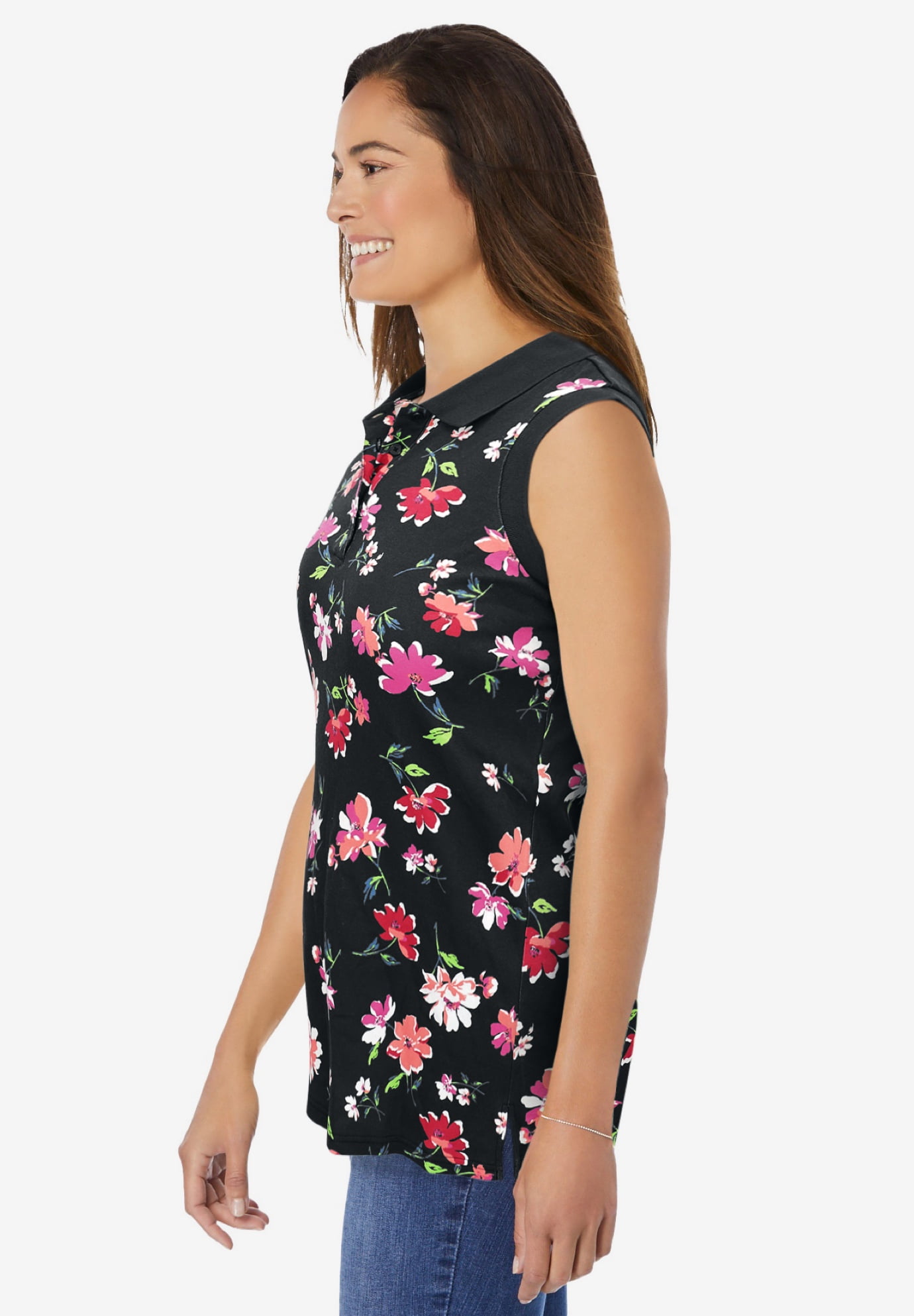 Plus Size Sleeveless Polo Tunic - image 3