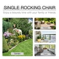 thumbnail image 3 of Outsunny Wooden Porch Rocking Chair, Wood Double Adirondack, Rocker for Indoor or Outdoor with High Rise Slatted Back, Carbonized, 3 of 9