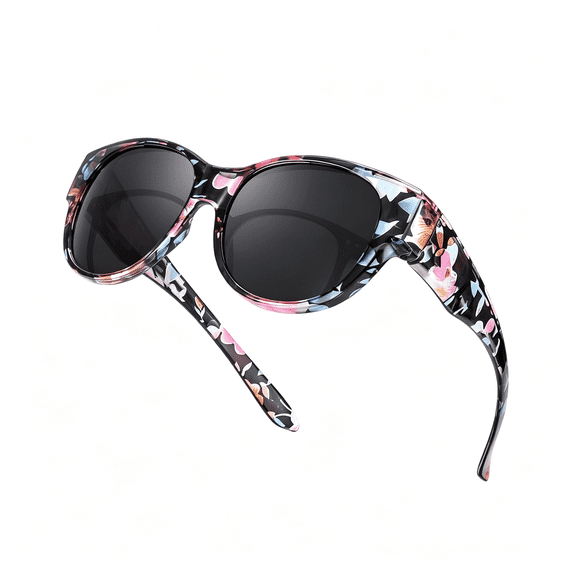 HBMYN Polarized Fit over Sunglasses for Women,Trendy Sun Glasses over Prescription Glasses Uv400 Protection Clear Vision Polarized Sunglasses Women