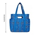thumbnail image 3 of Women's Americana Cut Out Tote Bag,Red Bandana Print Shoulder,Large Capacity Durable Handbag for Home Use,16" H x 21" W x 6.25" D, 3 of 6