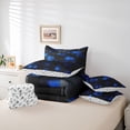 thumbnail image 6 of Castle Fairy Gradient Checkered Bedding Comforter Set,Futuristic Cubes Queen Bedding Sets, 6 of 8