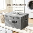 thumbnail image 7 of AWAYTR Collapsible Fabric Storage Box with Lid, Stackable Closet Organizer Bin with Handles, Foldable Clothes Storage Container for Wardrobe, Bedroom, Toys & Books, 2 Pack, 7 of 7