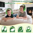 thumbnail image 2 of QearFun USB C Kids Dinosaur Headphones Wired with Mic, 85/94dB Safe Volume Limit, Foldable, Sharing Port & Tangle-Free Cord for School, Tablet, Travel-Boys & Girls, 2 of 7